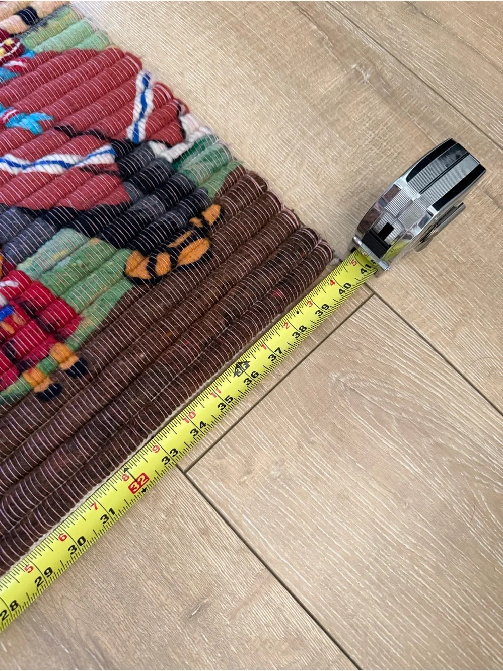VTG V Yuri Handwoven Wool Tapestry Peruvian Village Mountain Wall Hanging